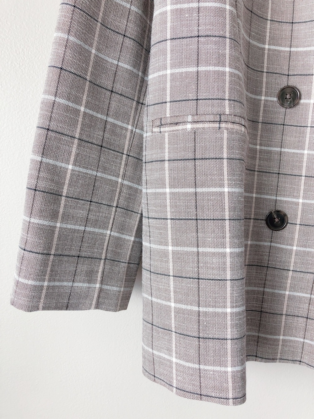 Reitman blazer size 10 women’s jacket plaid taupe - Picture 5 of 14